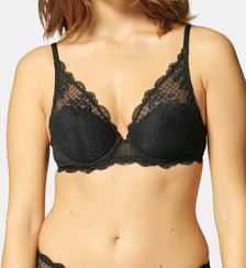 Soutien-gorge push-up décolleté plongeant - Noir Simone Pérèle