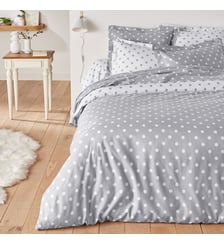 Housse de couette flanelle imprimée pois La Redoute Interieurs