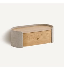 Chevet suspendu, plaqué chêne et tissu AM.PM