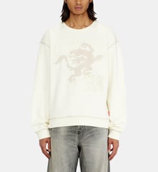 Sweat-shirt avec broderie et imprimé Diesel