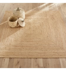 Tapis carré en jute, tressé main AM.PM