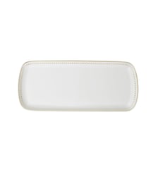 Porcelain Cake Platter 37x16cm Gold Finish - MALMAISON IMPÉRIALE Christofle