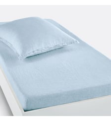 Drap housse enfant lin lavé, bonnet 30cm La Redoute Interieurs