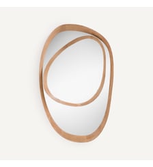 Miroir asymétrique, cadre en chêne H100 cm AM.PM