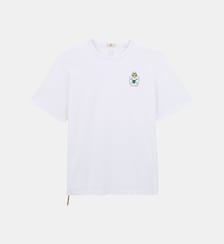 T-shirt col rond en jersey de coton imprimé sumo sur la poitrine Serge Blanco