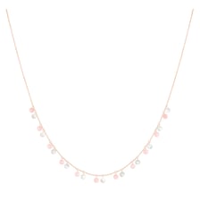 Collier POLKA - Nacre blanche et opale rose - Or rose 750‰ La Brune & La Blonde