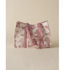 Sac cabas matelassé esprit toile de Jouy Cyrillus