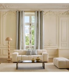 Rideau À Oeillets Dorés Tamisant Jacquard de rayures Madura