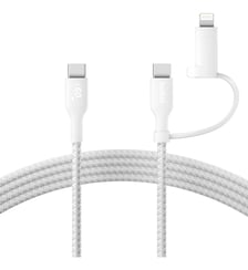 Adaptateur USB 2-en-1 USB-C et Lightning 1m50 blanc Belkin