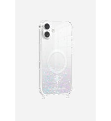 Coque de téléphone magsafe paillettes argent avec anneaux pour iPhone 16 Plus La Coque Française