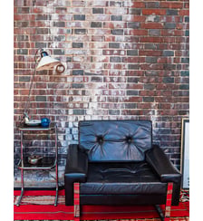 Fauteuil en cuir Jakob N°667- Produit chiné Debongout