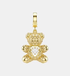 Charm Idyllia, Ourson, Violet, Métal rhodié Swarovski
