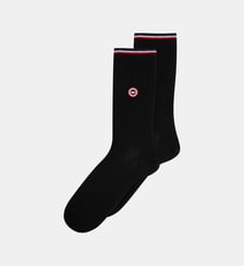 Chaussettes mi-hautes noires en fil d'Écosse Le Slip Francais