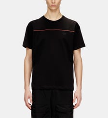 T-shirt avec passepoil contrastant Diesel