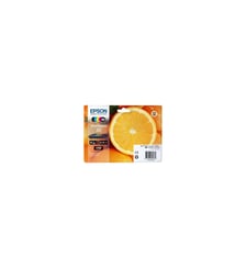 Cartouche d'encre Pack Multipack 5 Originales T3337 Série Orange (Noir Photo + 4 Couleurs) - C13T33374010 Epson