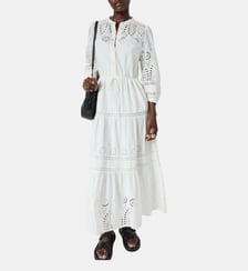 Robe longue à broderies en coton - RHONIE Gerard Darel