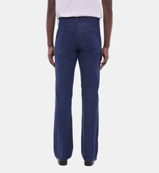 Pantalon évasé 5 poches en coton et lin Fursac