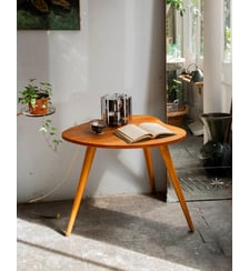 Table basse courbe aux pieds compas Donna N°1550- Produit chiné Debongout
