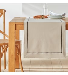 Chemin de table lin/coton lavé Métis Bourdon La Redoute Interieurs