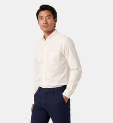 Chemise manches longues popeline de coton Serge Blanco