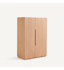 Élément armoire à angle rond pour dressing modulable, en plaqué chêne AM.PM