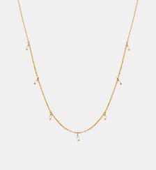 Collier doré court perle de culture blanche - milady Caroline Najman