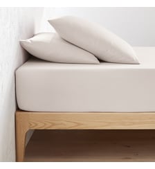Drap housse uni coton bio, bonnet 30cm La Redoute Interieurs