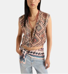 Gilet cerro en coton avec paillettes Momonì