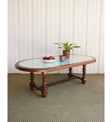 Table basse en bois tourné Léonie N°1099- Produit chiné Debongout