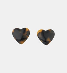 Boucles d'oreilles cœurs en résine écaille Balaboosté