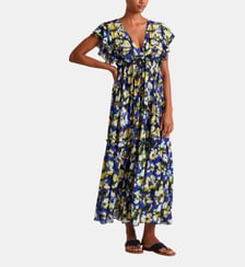 Robe longue en viscose Frangipanier Trouble Vilebrequin