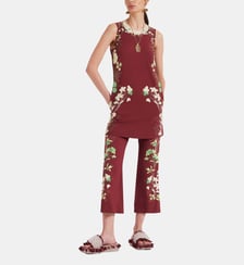 Top Stretch Tunic Woodland Placée Bordeaux La DoubleJ