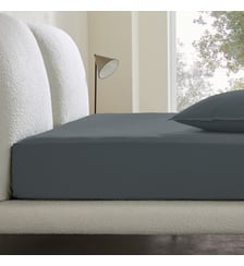 Drap-housse en percale lavée, bonnet 30 cm AM.PM