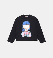 T-shirt à manches longues avec imprimé Marni