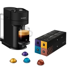 Nespresso Vertuo Next Nespresso Noir Mat et 52 cap Krups