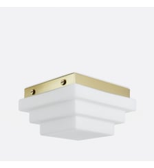 Plafonnier ou applique, en verre opalin, largeur 27,5 cm La Redoute Interieurs