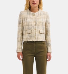 Veste sans col en tweed et lurex - JALINE Pablo