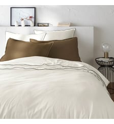 Housse de couette de satin de coton lavé, 118 fils La Redoute Interieurs