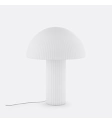 Lampe champignon verre opalin strié H41,7 cm La Redoute Interieurs