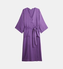 Kimono long col kimono en satin Laurence Tavernier