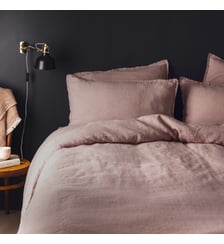 Housse de couette en lin lavé, RÊVE DE LIN Blanc Cerise