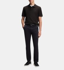 Polo droit en piqué de coton signature BOSS