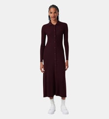 Robe col polo maille 3D laine mérinos Lacoste