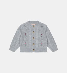 Cardigan avec torsades et broderies florales Marni