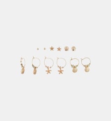 Set x6 paires de créoles et puces d'oreilles mer Balaboosté