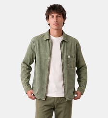 Surchemise velours côtelé zippée effet délavé Serge Blanco