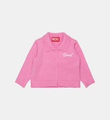 Cardigan en maille avec logo Diesel Kids