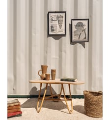 Table d'appoint en rotin Francine N°1452- Produit chiné Debongout
