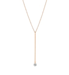 Sautoir MAJORETTE - Diamant 0,20ct - Or rose 750‰ La Brune & La Blonde