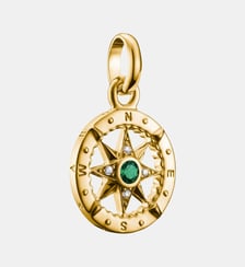 Charm boussole avec nanocristal vert Thomas Sabo